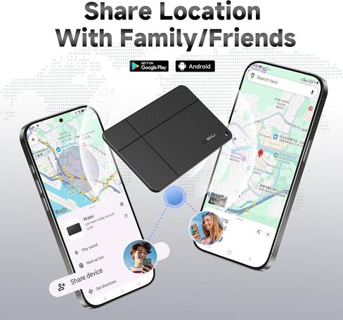 MiLi 2026 Wallet Tracker Card for Android, Certified by Google Find Hub | Bluetooth Wallet Finder Thin Card Wireless Rechargeable for Keys, Bags, Passport in Saudi Arabia