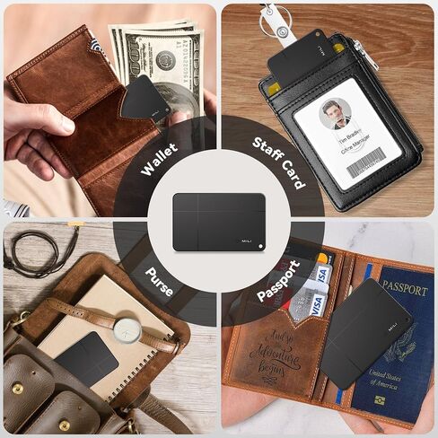 MiLi 2026 Wallet Tracker Card for Android, Certified by Google Find Hub | Bluetooth Wallet Finder Thin Card Wireless Rechargeable for Keys, Bags, Passport in Saudi Arabia