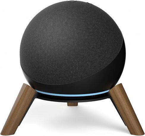 Wooden Desktop Stand for Echo Dot 4th / 5th Gen & Echo Dot Max Stand Holder for Better Sound - Wood Tripod Speaker Stand Desk for Echo Dot 4th & 5th Generation Table Holder for Echo Dot Stand, 1 Pack in Saudi Arabia