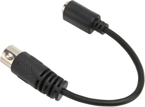 Fabater DIN 5 Pin to Mini DIN 6 Pin Keyboard Mouse Adapter Cable | PS2 Keyboard Mouse Converter Cord, PVC Material, Plug and Play, for PC and Retro Devices in Saudi Arabia