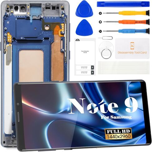TFT for Samsung Note 9 Screen Replacement for Samsung Galaxy Note 9 LCD Digitizer for Samsung SM-N960 Touch Screen Display Assembly Repair Kits (with Frame) (Blue) in Saudi Arabia