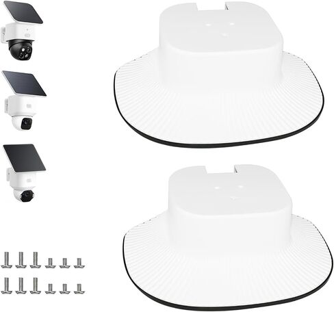 2 Pack Sun Rain Shade Cover Compatible with Eufy SoloCam S340/E42/E30 | Weatherproof Outdoor Security Camera Protection Shield, Snow Prevention Anti-Glare Sun Visor, Quick Install in Saudi Arabia