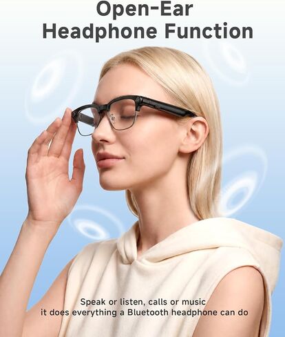TOOBUR AI Smart Glasses with 8MP Camera, 1080P Anti-Shake HD Video, 2 Pairs of len, Real-Time Translation & Voice Assistant, Bluetooth Calls & Open-Ear Audio for Vlogging, Travel & Meetings in Kuwait