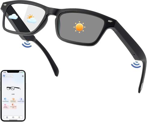 Al Smart Glasses for Men Women, 169 Languages Translation Glasses | Open-Ear Bluetooth Audio, Photochromic Lenses, Hands-Free Calls/Music, Touch Control, Vioce Assistant, Travel Business Trade in Saudi Arabia