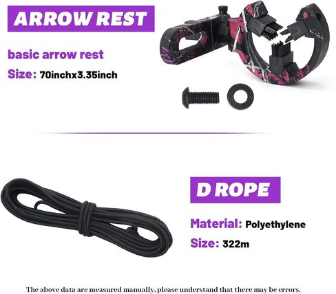 Upgrade Archery Compound Bow Accessories kit 5-pin Bow Sight and Stabilizer | Bow Arrow Rest, Braided Bow Sling, Peep Sight, D-Loop in Saudi Arabia