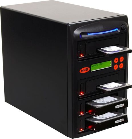 Systor 1:5 HDD/SSD Hard Drive Duplicator - up to 9GB/Min - SYS205HS-DP | Supports 2.5" Solid State Drives & 3.5" SATA Hard Drives, Standalone Duplicator, Eraser & Sanitizer, 150MB/Sec Drive Copy in Kuwait