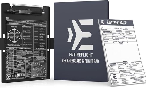 EntireFlight - Aviation Pilot Kneeboard VFR Black with Structured Notepad, Pilot Gear & Flight Bag Accessory, Airplane Grade Aluminum, Elastic Knee Strap & Pen Included for Pilots (VFR Pink) in Saudi Arabia