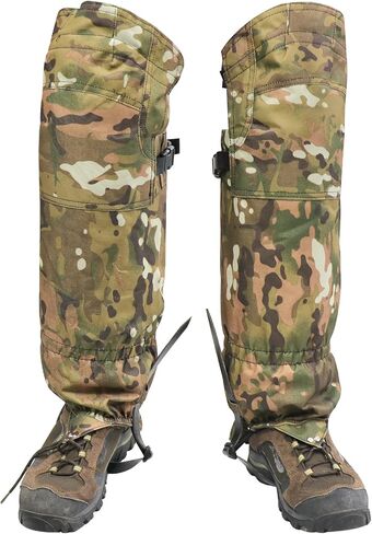 BZTAC Tactical Leg Gaiters High Gaiters Hunting Gaiters Knee Protection Anti-Tear Oxford Fabric Full Length Zip Waterproof Breathable Windproof for Outdoor Hunting Hiking Walking in Saudi Arabia