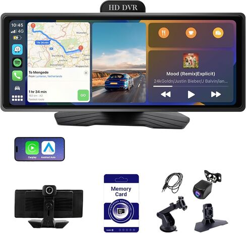 Haudio 7 Inch Portable Carplay Screen for Car,Car Stereo Wireless Carplay & Android Auto,1080p Backup Camera CarAudio Receivers GPS Navigation Mirror Link in Saudi Arabia