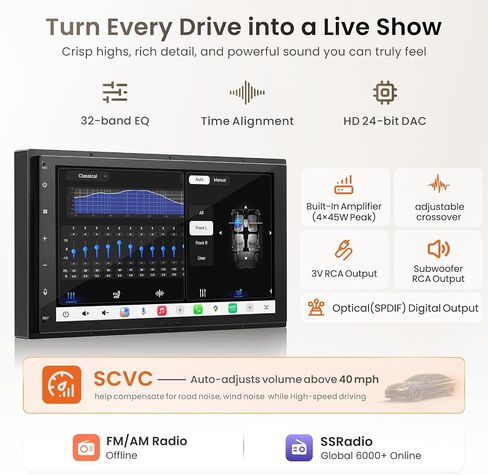 ATOTO S8L 7inch AI Android Double Din Car Stereo, w/OBD, 4G SIM+WiFi,4G+64G | Wireless CarPlay&Android Auto, Car Audio /DSP/Optical Out/5.1CH, HDMI in/Out, GPS Track in Saudi Arabia