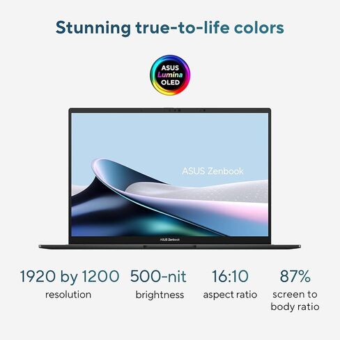 ASUS Zenbook 14, 14" Touchscreen, Intel Ultra 9 285H, 32GB DDR5, 1TB SSD | FHD+ OLED AI PC Laptop, 16-Core, >i9-13900H, Backlit, 2x Thunderbolt 4, Wi-Fi 7, 18-Hr Battery, IR Webcam, Win 11 Pro, UX3405 in Saudi Arabia