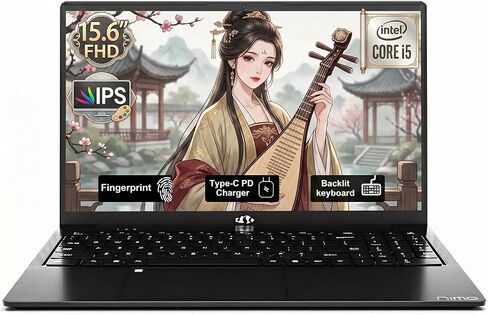 NIMO 15.6" Laptop, i5-12450H 8-Core (Beats i7-11800H)，16GB RAM 512GB SSD | Backlit Keyboard, Fingerprint, 100W Type-C Fast Charger, Windows 11, WiFi 6, FHD IPS, Ideal for Students & Business Computer in Saudi Arabia