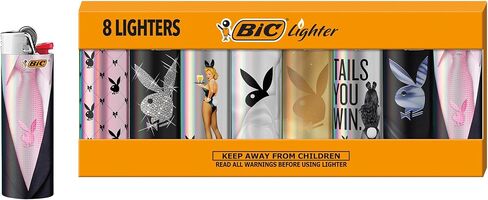 BIC Maxi Pocket Lighter, Neon Series, 8 Count Pack for Candles, Firepits | Durable, Long-lasting Lighters with Pure Isobutane, Up to 3,000 Lights, Child-resistant Design in Kuwait