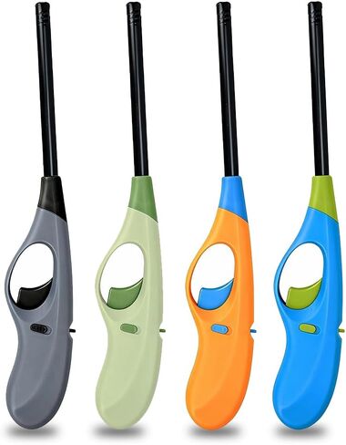 Butane Lighter, 4pcs Refillable Lighter for BBQ Candle(No Fuel Inside) in Saudi Arabia