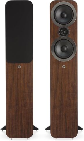 Q Acoustics 3050i Floorstanding Tower Speaker Walnut (Single Unit) – HiFi Home Stereo Audio Speakers, Dual 165mm Woofers & 22mm Tweeter, P2P Bracing, HPE Resonance Control (Order 2 for Pair) in Saudi Arabia