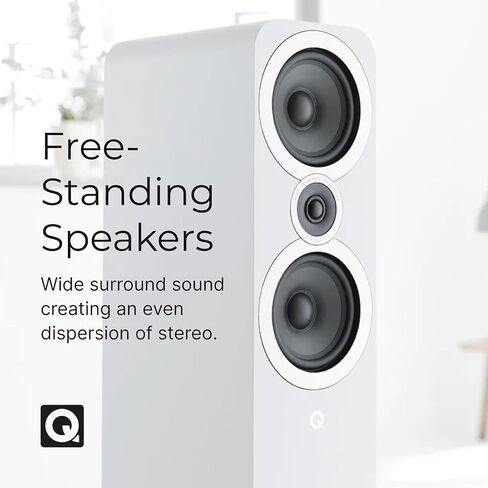 Q Acoustics 3050i Floorstanding Tower Speaker Walnut (Single Unit) – HiFi Home Stereo Audio Speakers, Dual 165mm Woofers & 22mm Tweeter, P2P Bracing, HPE Resonance Control (Order 2 for Pair) in Saudi Arabia