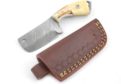 Handmade Fixed Blade Skining Hunting Knife With Leather Carrying Case (Multi-Color-DS) in Saudi Arabia