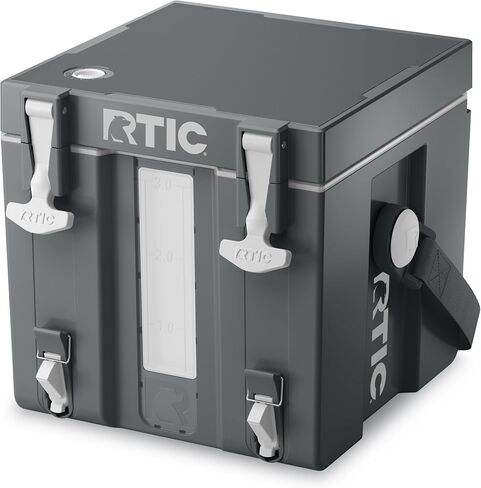 RTIC Halftime 3 Gallon Water Cooler Dispenser, Dual Taps, White | Insulated Beverage Dispenser for Sports, Parties, Camping, BBQ and Picnics, Dual Taps, Stackable, BPA Free in Saudi Arabia