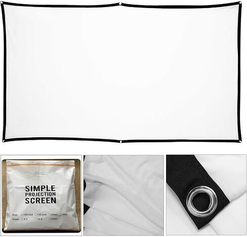 Portable Holographic Rear Projection Screen: 85x48 Inch, Wide Format Foldable and Portable Double Sided Projector Film with Anti-Crease, for Home Theater, Film Nights and Halloween Videos in Saudi Arabia