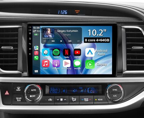 8 Core 64GB Android 13 Car Radio Stereo for Toyota Highlander 2014-2019, 11.5" 2K QLED Touch Screen, Plug and Play Head Unit with CarPlay & Android Auto/1080P Backup Camera/AM FM Radio in Saudi Arabia