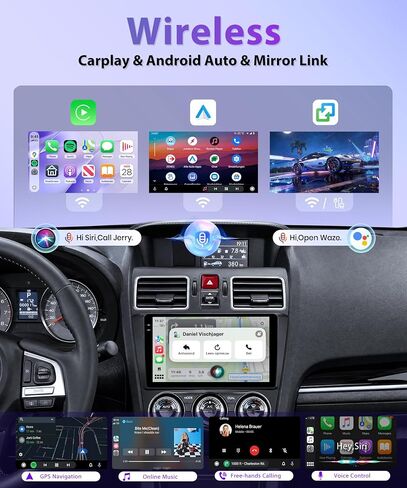 Rimoody 4G+128G Car Stereo Radio for Subaru Forester 2014 2015/ WRX Impreza | Wireless CarPlay Android Auto, 5G WiFi GPS, 9 Inch Incell Touch Screen, FM/RDS EQ SWC Bluetooth 1080P Backup Camera in Saudi Arabia