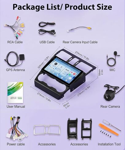 Rimoody 4G+128G Car Stereo Radio for Subaru Forester 2014 2015/ WRX Impreza | Wireless CarPlay Android Auto, 5G WiFi GPS, 9 Inch Incell Touch Screen, FM/RDS EQ SWC Bluetooth 1080P Backup Camera in Saudi Arabia