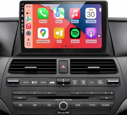 5G WiFi(6) Car Radio for Honda Accord 2008 2009 2010 2011 2012 2013 (8th Gen), Android13/Wireless CarPlay/Android Auto/Touch Screen/GPS Navigation/Bluetooth/FM/HD Backup Camera (2+64) in Saudi Arabia