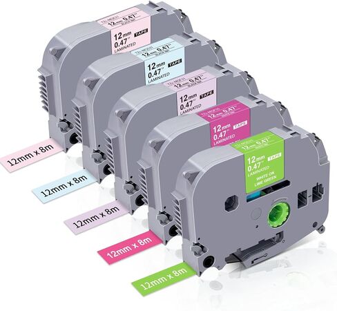 Replacement for Brother Ptouch Tape TZe231 TZe131 431 531 631 731 | Label Maker Tape 12mm 0.47 Laminated White/Clear/Color P Touch Label Tape Work for Brother PT-D210 PTH110 PTP300BT PTD400 in Saudi Arabia