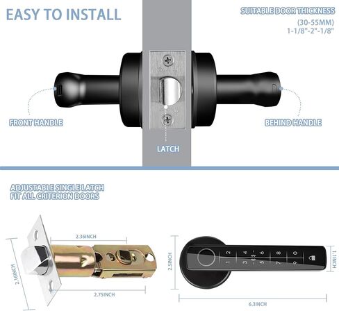 Smart Fingerprint Door Lock, 5 in 1 Keyless Entry Biometric Door Lock with Keypad, APP/IC Card/Fingerprint/Code/Key Unlock for Home Bedroom Apartment in Saudi Arabia