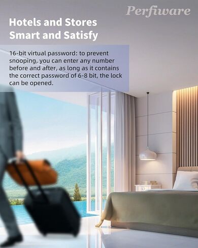 Smart Glass Door Lock,Fingerprint Keyboard Remote Pin LG2315 with App Glass Door Locks,Drill-Free Door Lock Security,Great for Office,Home,Hotel,Apartment,Store in Kuwait