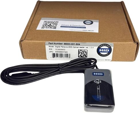 HID DigitalPersona URU4500 88003-001-S04، قارئ بصمات الأصابع IDCS Demo Soft مع صندوق بيع بالتجزئة in Kuwait