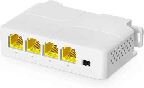 Gigabit PoE Passthrough Switch, 1 in 3 Out Extender, IEEE802.3af/at POE Powered, 10/100/1000Mbps Ethernet, din-Rail & Wall Mount in Saudi Arabia