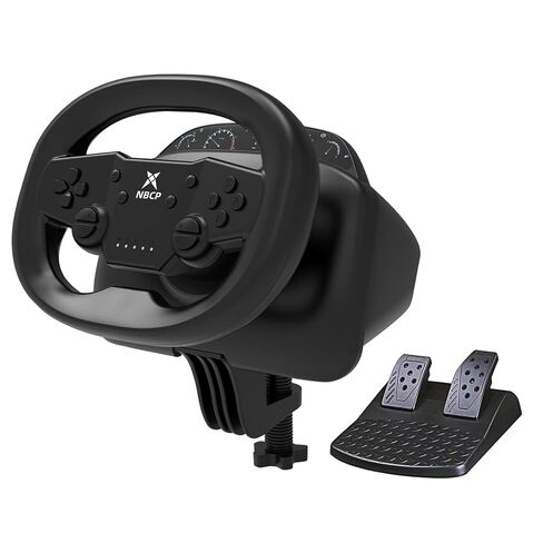 DOYO PS4 Steering Wheel and Pedals, 270 Degree Wireless Gaming Racing Wheel with Dual-Vibration Motors, Pro Racing Wheel for PC, Switch, PS4, PS3, IOS & Android Mobile Phones in Saudi Arabia
