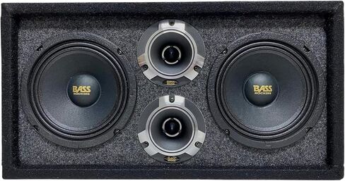 Bass Rockers 10" Brazilian Style Loaded Chuchera Box with Two x 10" Outdoor Home & Speakers & 3 x4 Tweeters 1900W - Best for Car UTV, ATV, Camper, DJ, Pro Audio Use, Party, Disco in Kuwait