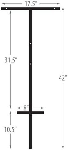 T-Bar Stakes, 10 Pack Stakes, Made in USA, Heavy Duty Metal Stake 42'' Tall, Use with Signs Panel 18x24 or 24x36 Inch, Stake Only, Signs are Sold Seperately (10PiecesTbar) in Saudi Arabia