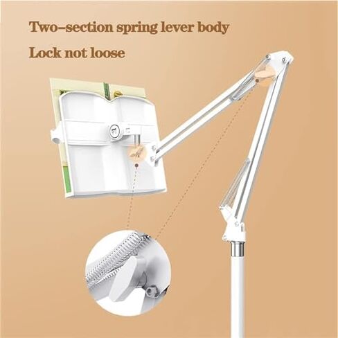 Floor-Standing Cantilever Bracket Reading Rack Bookshelf Lazy Foldable Music Stand Portable Mobile Phone Tablet Holder,Adjustable Book Holder Stand - Portable Lightweight Lectern for Textboo in Saudi Arabia