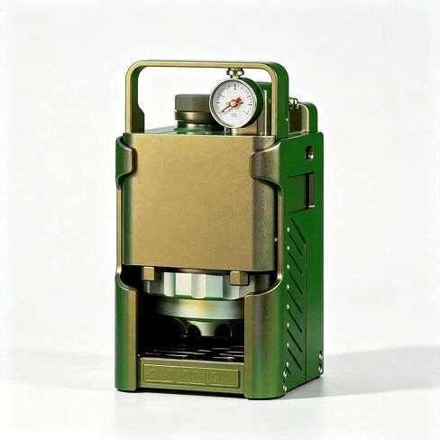 Portable Espresso Machine, Pneumatic Coffee Maker, Manual Outdoor Coffee Brewer With Dual Pressure Gauge, Retractable Aluminum Body, Detachable Design, Shockproof Case For Camping Travel Rv in Saudi Arabia