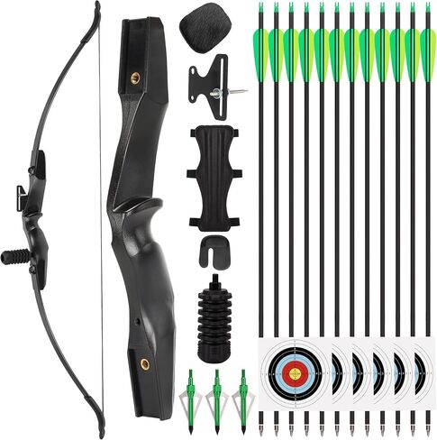 40lbs Recurve Bows Set,Adult Archery Bow Right-Hand Recurve Bow | Suitable for Outdoor Practice in Saudi Arabia