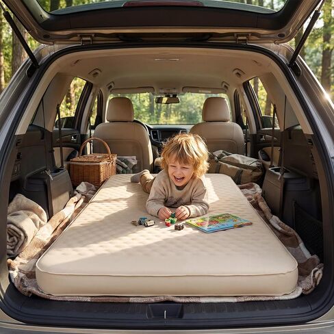 TOBTOS 4" Thick Self Inflating Sleeping Pad with Electric Pump | 60s Inflate, Ultra-Compressible Compact Foam, Insulated Sleeping Mat, For Tent, Car, Camping in Saudi Arabia