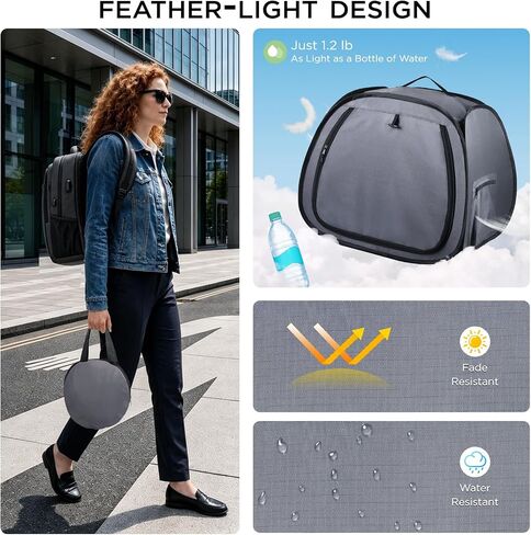 FOREGOER Laptop Sun Shade Tent, Anti-Glare Portable Computer Hood for 13-17 inch Laptops, Waterproof Heat, Foldable Travel Case for Beach Office Camping in Saudi Arabia
