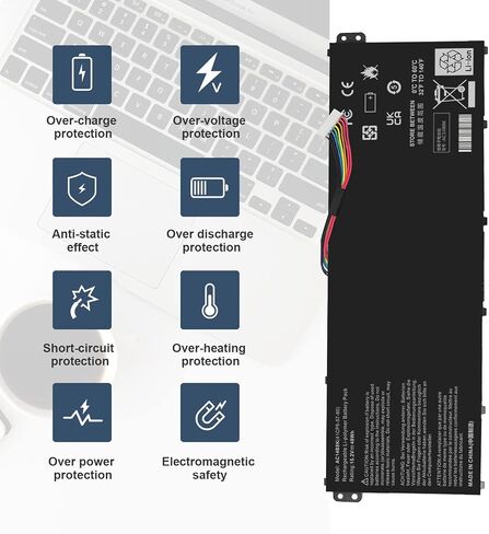 AC14B8K Battery for Acer Predator Helios 300 N17C1 PH315-51 PH315-52 G3-571 G3-572 N18Q13 Nitro 5 AN515 AN515-53 AN515-54 Aspire R5-471T R5-571T R5-571TG Chromebook CB5-571 Swift SF314 4ICP5/57/80 in Saudi Arabia