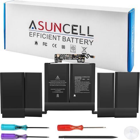 بطارية ASUNCELL A1964 لجهاز MacBook Pro 13 بوصة A1989 (منتصف 2018، 2019) MacBook Pro 13 بوصة A2251 (2020)، A1964 استبدال بطارية الكمبيوتر المحمول EMC 3214 EMC 3358 EMC 3348 in Kuwait