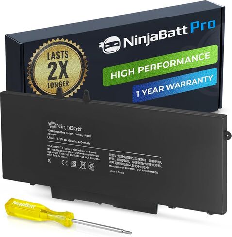 NinjaBatt WDX0R 42Wh Battery for Dell Inspiron 15 5570 7569 5368 5579 | Fits Latitude 3379 3189 3390 3180 3580 Vostro 5568D P69G P58F P75F P66F 3CRH3 T2JX4 – 3700mAh 11.4V 1000 cycles in Saudi Arabia