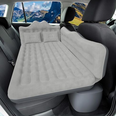 Car Air Mattress, Inflatable SUV Truck Air Mattress Back Seat Camping Bed Thickened Car Sleeping Pad for Travel, Car Bed SUV Mattress with Air Pump 2 Pillows in Kuwait