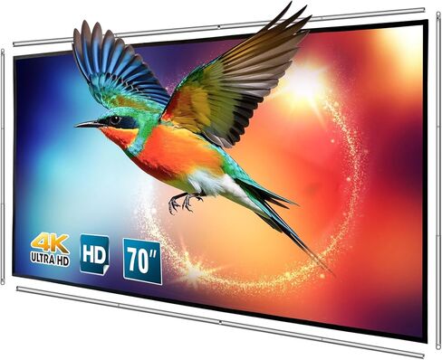 Portable Projector Screen 120 inch with Stainless Telescopic Pole Frame in Kuwait