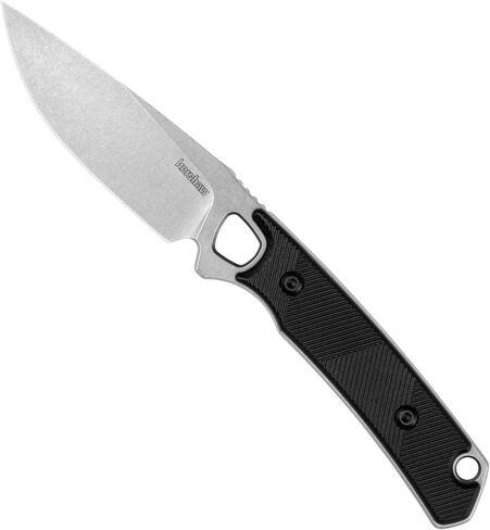 Kershaw Steppe Fixed Blade Knife, Black and Gray | 3.55 Inch Steel Drop Point Blade, Full Tang Design, EDC, Nylon Sheath and Belt Clip, Everyday Carry for Men and Women in Saudi Arabia