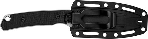 Kershaw Steppe Fixed Blade Knife, Black and Gray | 3.55 Inch Steel Drop Point Blade, Full Tang Design, EDC, Nylon Sheath and Belt Clip, Everyday Carry for Men and Women in Saudi Arabia
