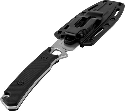 Kershaw Steppe Fixed Blade Knife, Black and Gray | 3.55 Inch Steel Drop Point Blade, Full Tang Design, EDC, Nylon Sheath and Belt Clip, Everyday Carry for Men and Women in Saudi Arabia