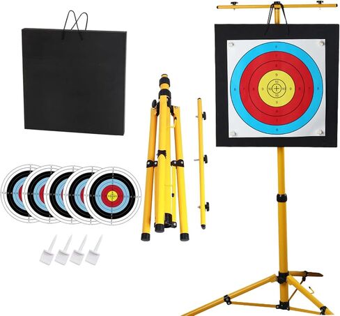 Archery Target and Stand for Backyard, Adjustable Height, Durable EVA Material, Black in Saudi Arabia