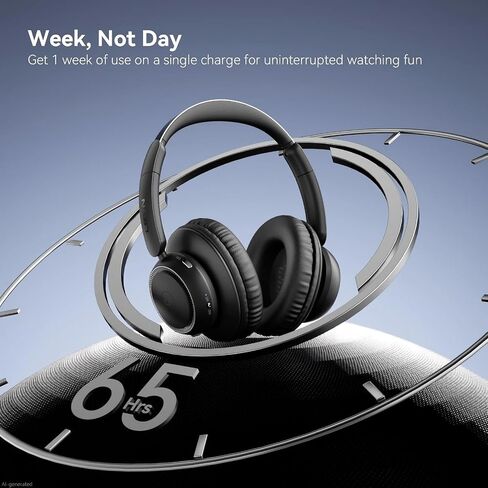 LEVN Wireless Headphones for TV Watching, TV Headphones Wireless for Seniors with Transmitter Charging Base, Hearing-impaired, No Audio Delay Bluetooth 5.2, Plug and Play, Gifts for Elderly in Saudi Arabia